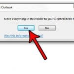 how to delete all emails from a folder in outlook 2013
