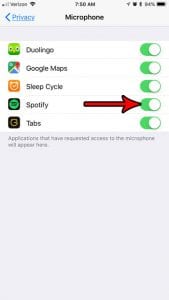 how enable voice search spotify iphone