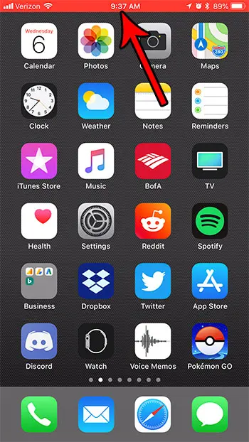 what is the red bar at the top of my iphone screen