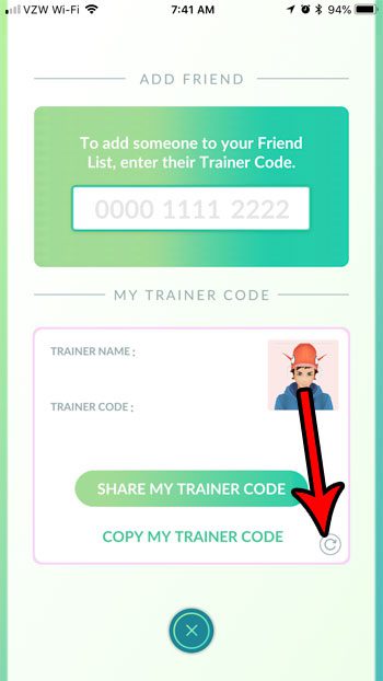 obtener un nuevo código de amigo en pokemon go