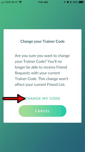 how to change friend code in pokemon go