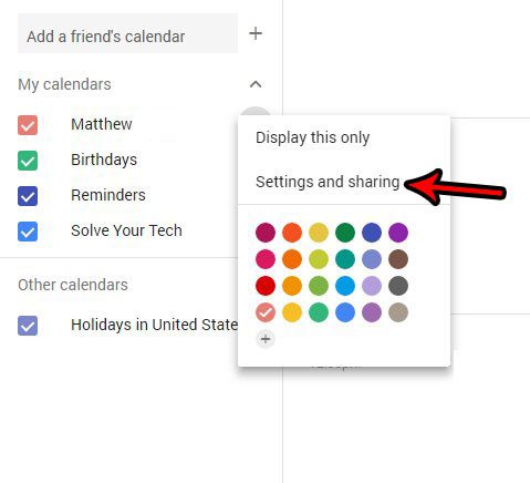 export google calendar