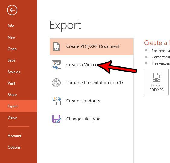 create a video in powerpoint 2013