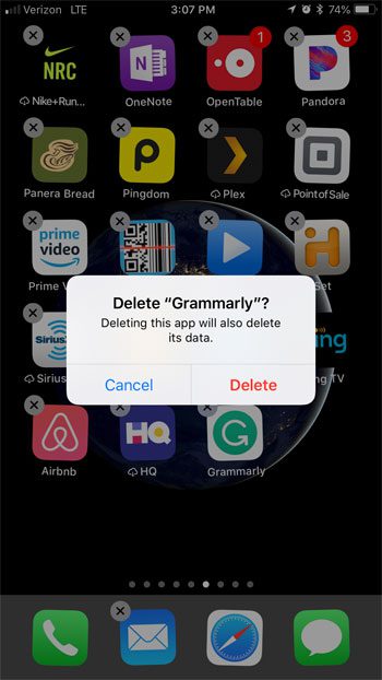 delete third party app keyboard on iphone
