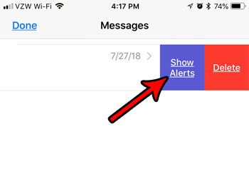 show alerts for muted group message on iphone