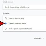 how to continue where you left off in google chrome