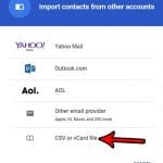 how to import contacts with a csv file in gmail