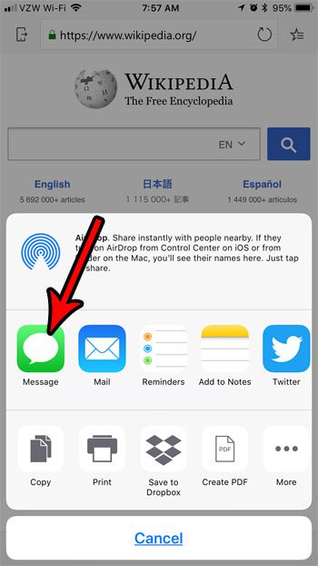 How to Share a Web Page Link in the Edge iPhone App - 82