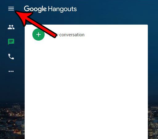 google hangouts menu