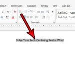 how to center text in word