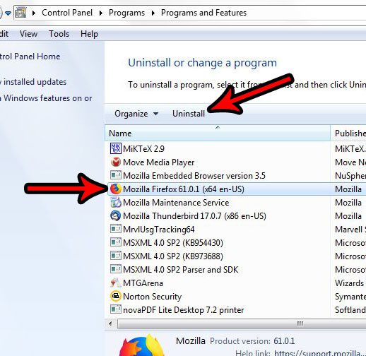 how to uninstall a program in windows 7
