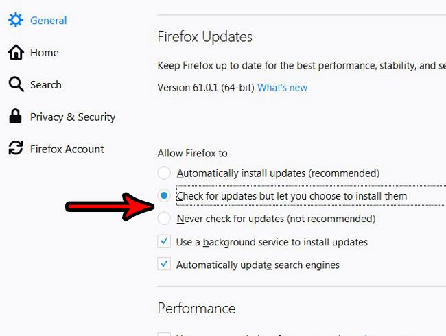 how to turn off automatic updates in firefox