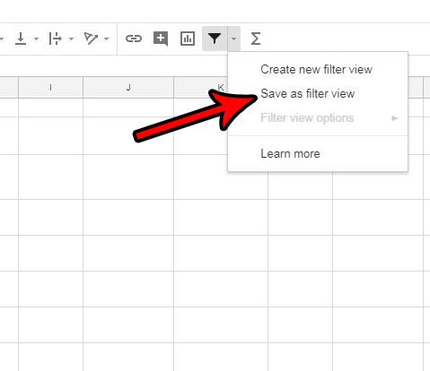 how to save a filter view in google sheets