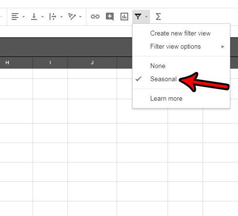how to switch to a filter in google sheets