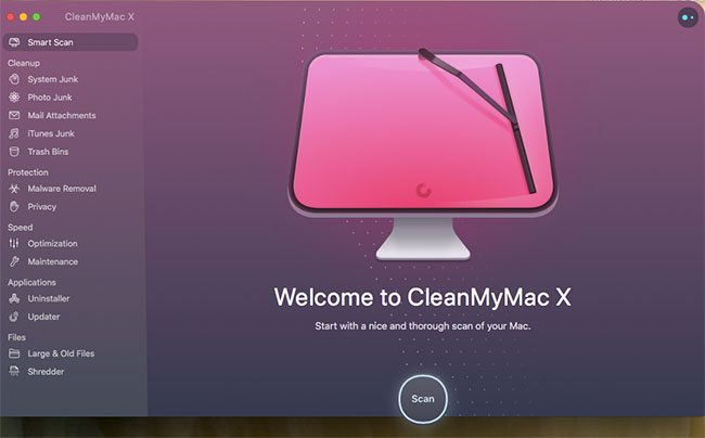 Uruchom skanowanie CleanMymac x Smart