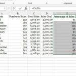 how to calculate percentage in excel 2013