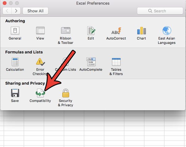 excel for mac default save type