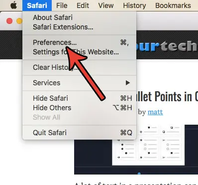 how to set google as the homepage in safari