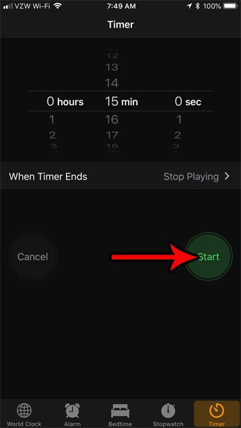 how to stop playing netflix with timer on iphone