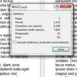 microsoft word character count example