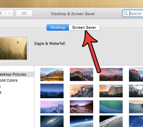set amount of time before screen saver on mac