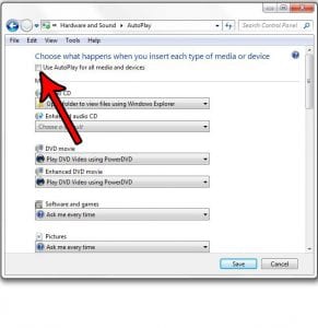 how to disable windows 7 autoplay