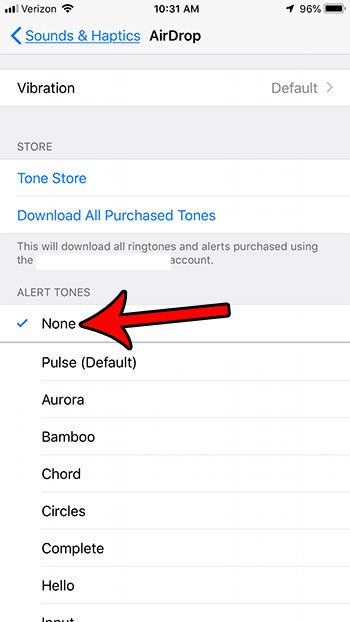 iphone disable sound from airdrop