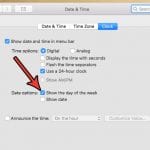how to include day of the week in mac status bar