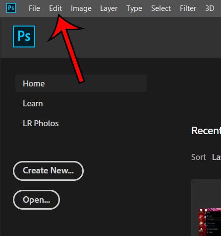 how to remove home screen in photoshop cc