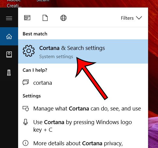 how to change cortana settings in windows 10