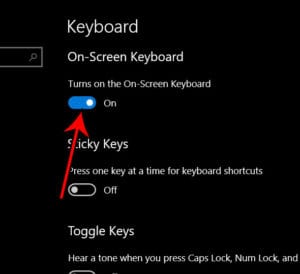 How to Enable the On Screen Keyboard in Windows 10