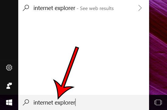search for internet explorer
