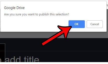 confirm that you want to publish