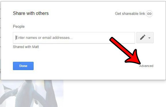 open google docs advanced sharing settings