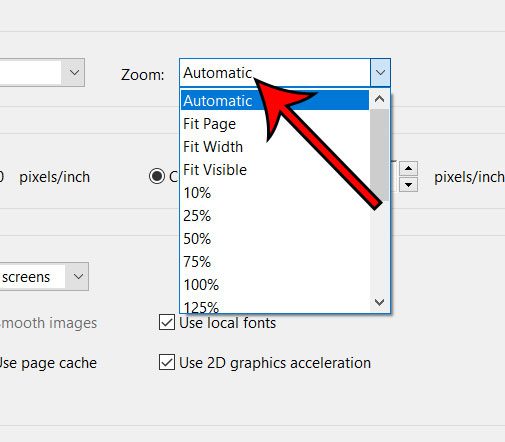 how to change default zoom in adobe acrobat pro dc
