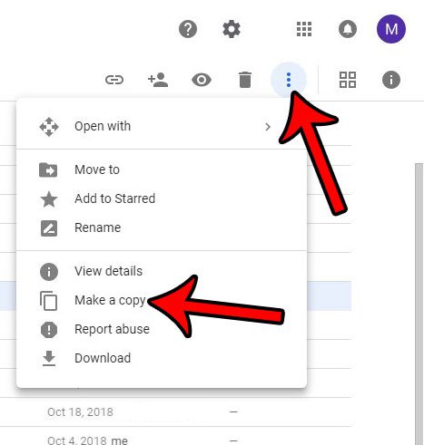 how to make a copy of a file in google drive