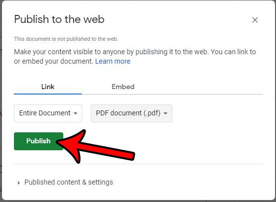 cómo publicar archivos de hojas de Google como pdf
