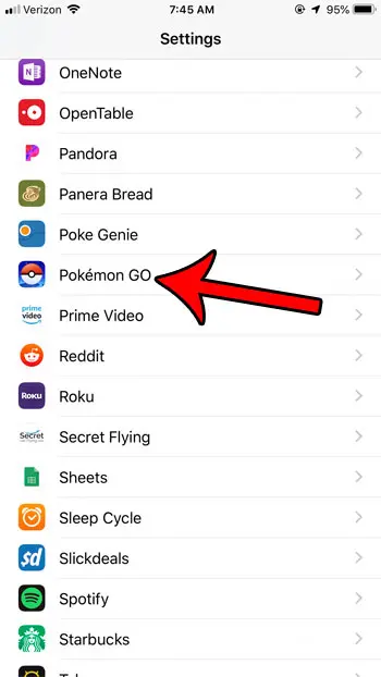 open pokemon go settings menu
