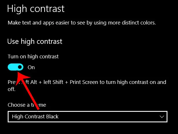 How to Enable High Contrast Mode in Windows 10 - 75