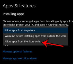 How to Only Allow Apps from the Microsoft Store in Windows 10