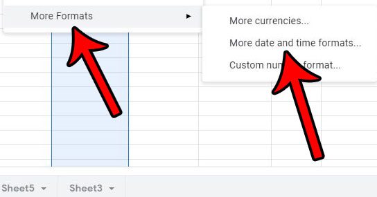 choose the more date and time formats option