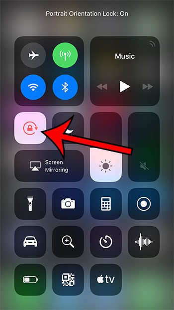 how to stop the iphone screen from rotating