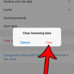 how to clear history - Microsoft Edge iPhone