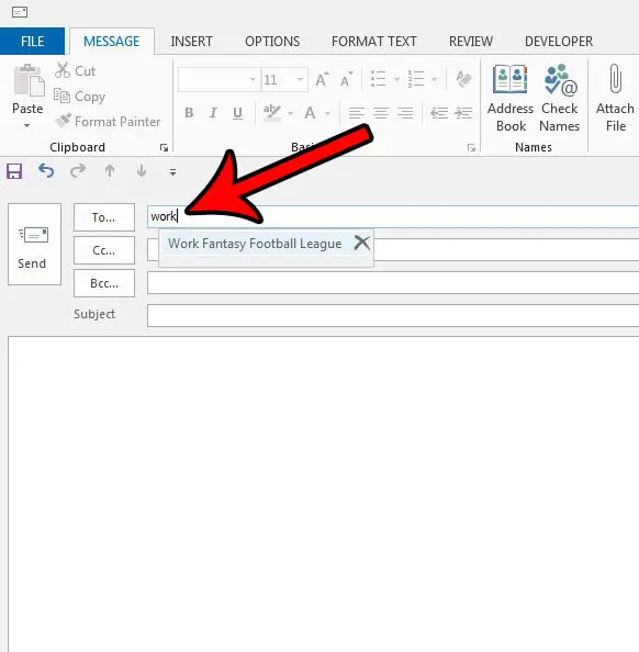 how to send an email to a distribution list in outlook 2013