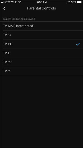 how to enable parental controls in hbo now on iphone