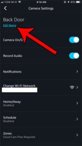 How to Change the Name of an Amazon Cloud Cam on an iPhone