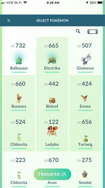 how to transfer a lot of pokemon at once in pokemon go