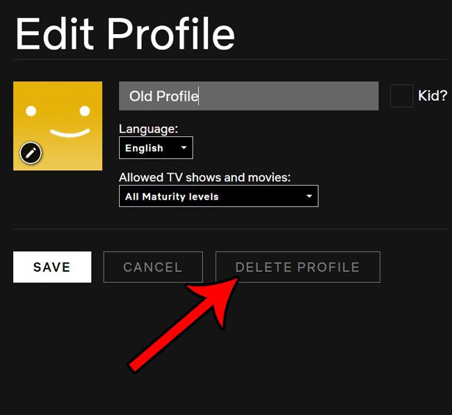 how to remove netflix profile