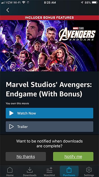 How to Download Avengers Endgame in the Amazon Prime iPhone App - 49