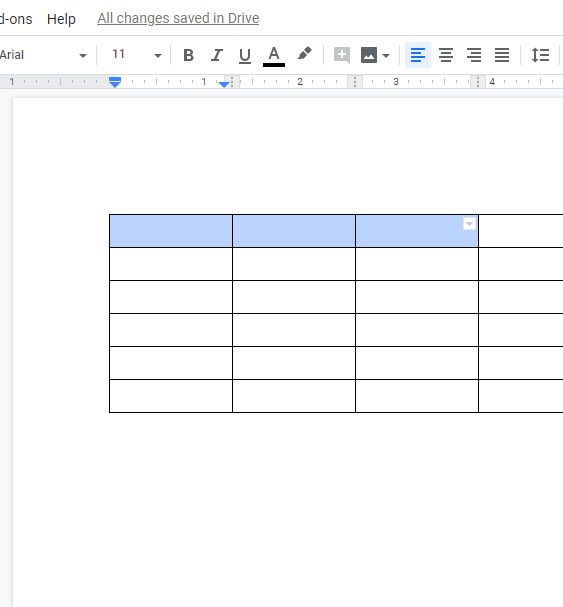 select cells to merge in google docs